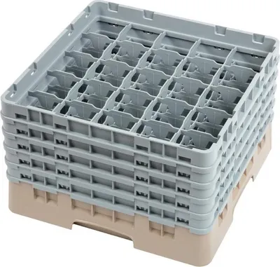 Produktbild von Cambro Gläserspülkorb beige mit 25 Fächern max Glashöhe 25,7cm