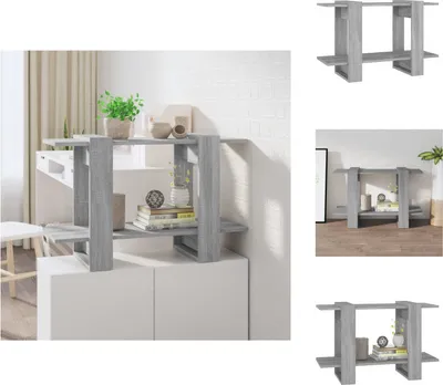 Produktbild von vidaXL Bücherregal/Raumteiler Grau Sonoma 80x30x51 cm -  Bücherregale & Bücherschränke