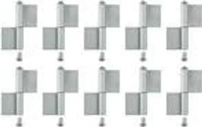 Immagine prodotto di Alberts 10x cerniera di costruzione KO4, due pezzi, acciaio grezzo