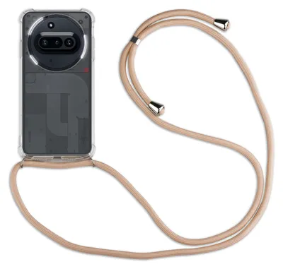 Produktbild von Handykette für Nothing Phone (3A) Handyhülle mit Band Hülle Kordel in Beige / Braun
