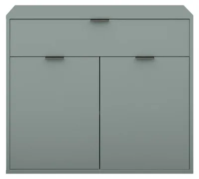Produktbild von FURNARO Kommode Bonnie Sideboard Beistellschrank B/H/T: 101x87x45 cm, Farbe:Pine green matt lack