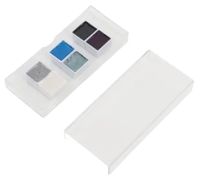 Produktbild von Aquarellfarben-Set, hochkonzentriert, 6 Perlglanzfarben, tragbares, sicheres Wasserfarben-Set zum Kartenbasteln