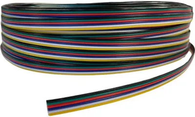 Produktbild von RGB-CCT Kabel 6-adrig Verlängerungskabel Anschlusskabel Flachkabel für LED Streifen meterware