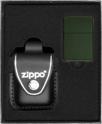 Produktbild von ZIPPO Feuerzeug GRÜN MATT Geschenkset Nr. 3