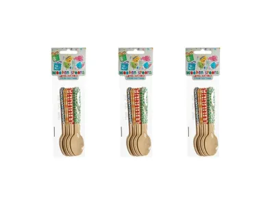 Obrázek produktu pro Intertan SA Tessera Dřevěné lžíce pro děti 14 cm, 3 × 8 ks