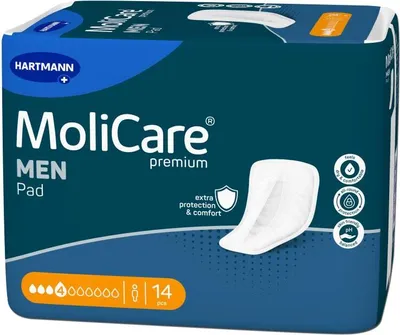 Image de Hartmann Molicare Premium Men Pads 4 gouttes - 12 paquets de 14 protections
