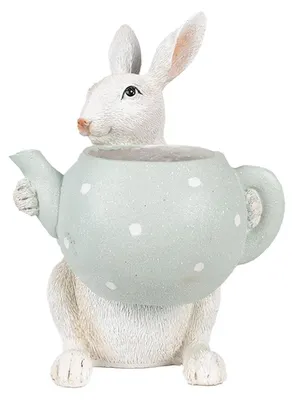 Imagen del producto de Clayre & Eef, figura de conejo, 23 cm, color beige, poliresina