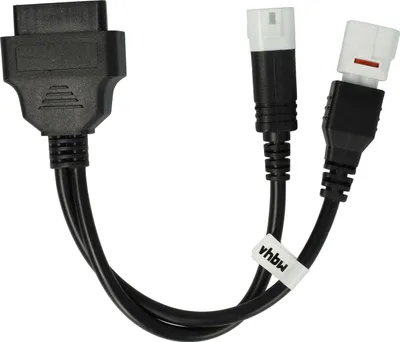 Produktbild von vhbw OBD Adapter 3Pin, 4Pin auf OBD2 16Pin kompatibel mit Yamaha 2017-2018 MT-07 Motorrad - 20 cm