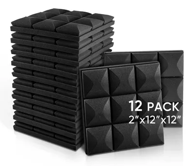Obrázok produktu pre 12 kusov – Akustické penové panely, zvukotesné, na izoláciu a absorbovanie zvuku