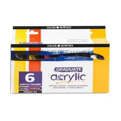 Obrázok produktu pre Daler-Rowney Graduate Acryl Farbset, 6 x 75 ml
