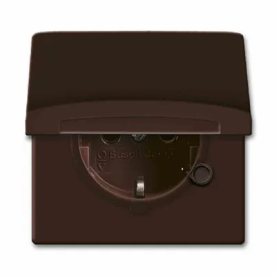 Produktbild von BJ Steckdose 20 EUGK-31-101 m.Klappdeckel Allwetter IP44 braun