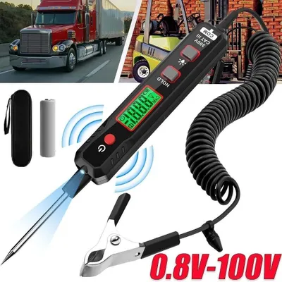 Image de Testeur de tension pour voiture, testeur de courant, voltmètre, testeur pour voiture, 0,8 V - 100 V