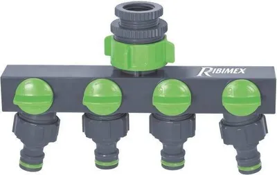 Immagine prodotto di Connettore acqua per rubinetto da giardino RIBIMER, 3/4" e 1", 3/4" e 1/2"