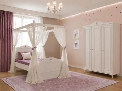 Produktbild von Himmelbett Kleiderschrank Baldachin Vorhänge Schlafzimmer