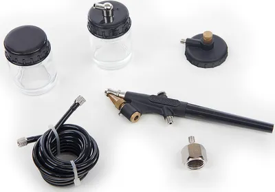 Produktbild von Airbrush Pistole SET 22CC Becher 3/32 BSP Spritzpistole Airbrushpistole Schlauch
