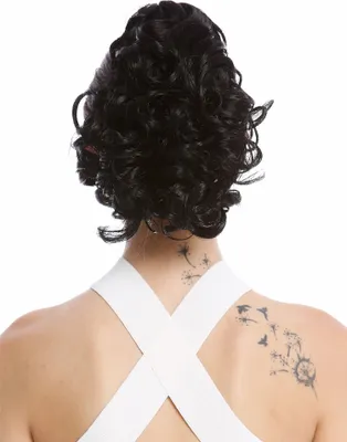 Produktbild von WIG ME UP Zopf Pferdeschwanz Voluminös Gelockt Kurz Schwarz MKB-22-V-1