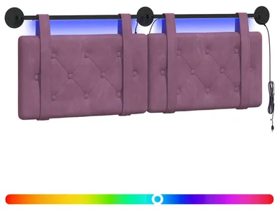 Produktbild von Hängendes Kopfteil Mit LED Licht Lila Samt