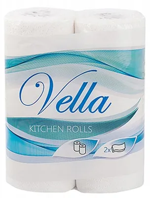 Obrázek produktu pro Vella Kuchyňské utěrky 2vrstvé celulóza 2 role
