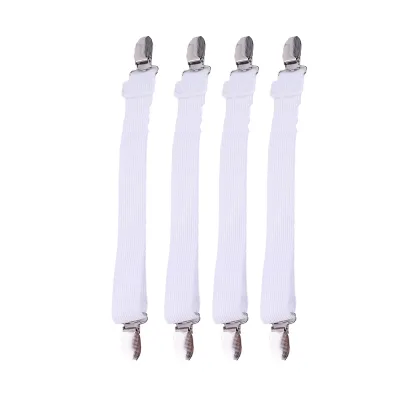 Produktbild von Bettlakenspanner Verstellbar, 4 Stück Verstellbare Lakenspanner, Elastische Spanner für Laken, Lakenspanner mit Metallclips für Laken, Matratze, Bügelbrett oder Sofa