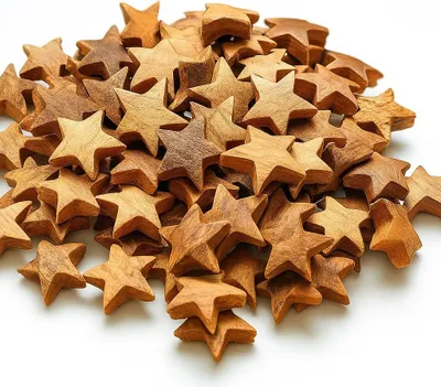 Produktbild von Kokos Stern Natur, Durchmesser 7cm, verpackt mit  100 Stück