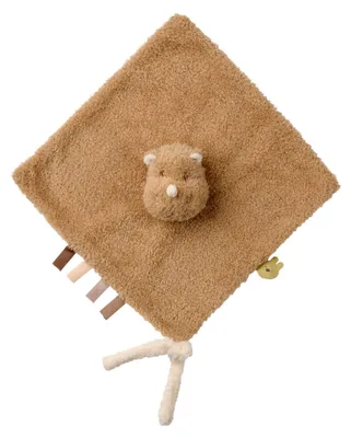 Imagen del producto de Nattou: Mantita de peluche de poliéster, diseño de rinoceronte, ideal como compañero desde el nacimiento, 39 x 39 cm