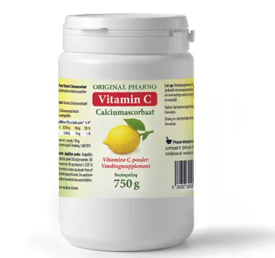 Productafbeelding van Original Pharno Vitamine C-poeder 750 g – gebufferd calciumascorbaat