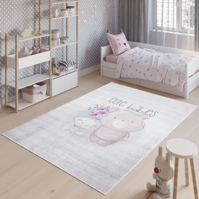Produktbild von Tapiso Teppich EMMA Modern Kinderzimmer Grau Schlafzimmer 160 x 230 cm