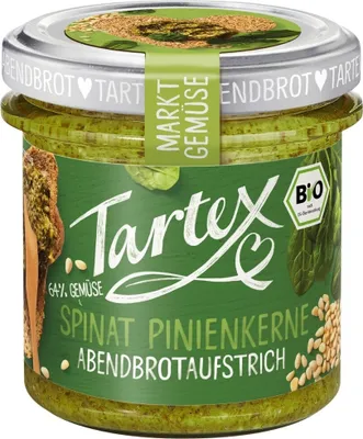 Produktbild von Tartex Brotaufstrich Spinat Pinienkerne 135g -