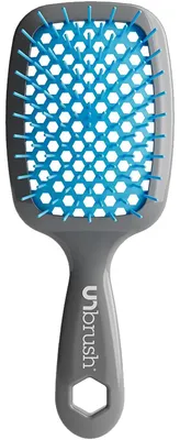 Produktbild von Unbrush AC0014GLB, Universal, Paddelhaarbürste, Blau, Grau, Einfarbig, Junge/Mädchen, 42,52 g