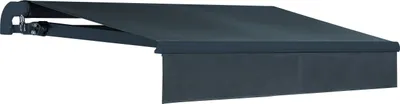 Produktbild von Markise , Terrasse, Balkon, Wasserabweisend ,UV beschichtet, extrem reißfest, Robuste Verarbeitung ,Prätensions - Aluminiumarme, Farbe: anthrazit-anthrazit , Maße :3,95 x 2.5 m , Modell: Sunshine von Jet-Line