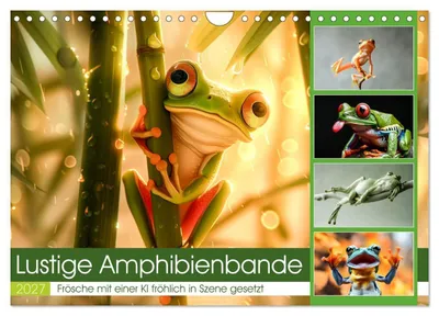 Produktbild von Lustige Amphibienbande (Wandkalender 2027 DIN A4 quer), CALVENDO Monatskalender