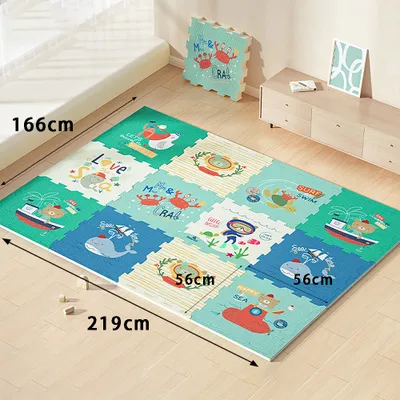 Produktbild von 60Home Baby Spielmatte Krabbel Matte Musik design 12-Stücke 166x219x2cm C