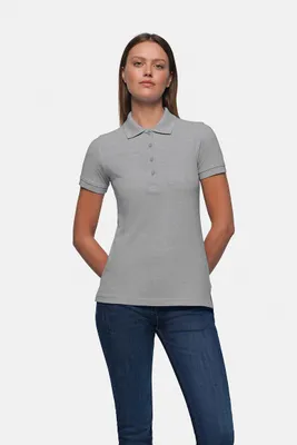 Immagine prodotto di HAKRO® 10008602333898 HAKRO® Damen Polo Shirt CLASSIC 110 grau Größe XL