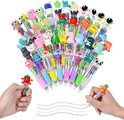 Productafbeelding van Meerkleurige intrekbare balpenset - Set van 40