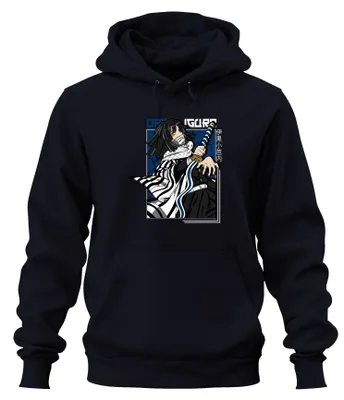Productafbeelding van Kimetsu no Yaiba Obanai Iguro Slangenzwaard Anime Cadeau Uni Hoodie, Marineblauw, Maat M