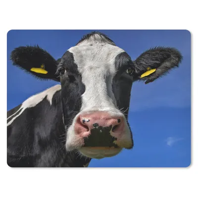 Produktbild von MuchoWow® Mauspad Mousepad Kuh - Blau - Tiere 40x30 cm - Mousepads - Maus Mat - Pad - Mausunterlage - Anti Rutsch