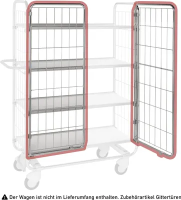 Produktbild von Kongamek Gittertüren 600x40x1260mm als Zubehör für Kommissionierwagen