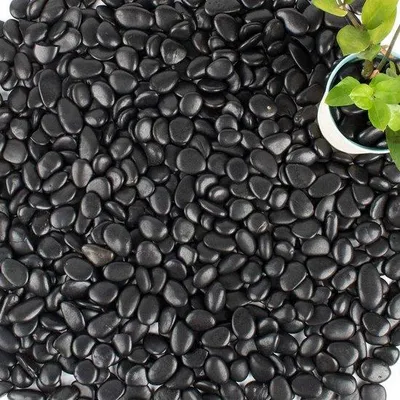 Zdjęcie produktu dla Czarne, wypolerowane kamyki 10–20 mm, 1 kg, do dekoracji