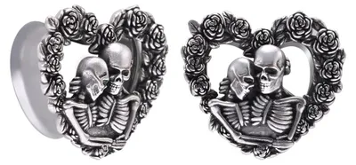 Image de Omgoods - Boucles d'oreille - Écarteurs d'oreille en forme de cœur