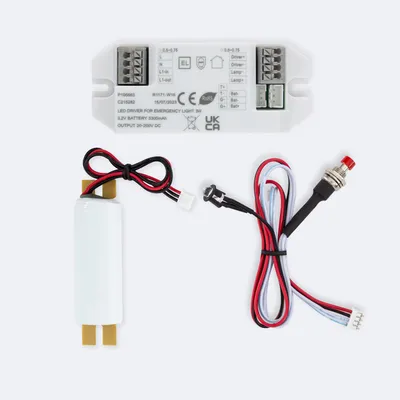 Produktbild von Treiber mit Batterie für LED-Notbeleuchtung 20-200V DC 3W 3 W