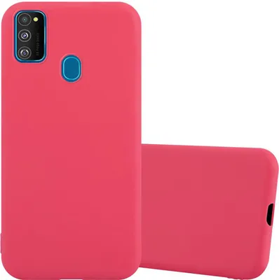 Produktbild von Cadorabo Hülle für Samsung Galaxy M21 / M30s Schutzhülle in Rot Handyhülle TPU Silikon Etui Case Cover