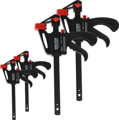 Produktbild von WALTER Schnellspannzwingen 4 tlg. Set Spanner Druckzwingen Zwingen Klemmzwingen