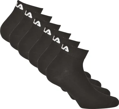 Produktbild von FILA Unisex Quarter Socken, 6er Pack - Kurzsocken, Training, Sport, Logo (2x 3 Paar) Schwarz 35-38