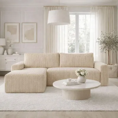 Produktbild von Ecksofa MILO LARGE mit Schlaffunktion und Bettkasten, linke Ecke - TILIA 11