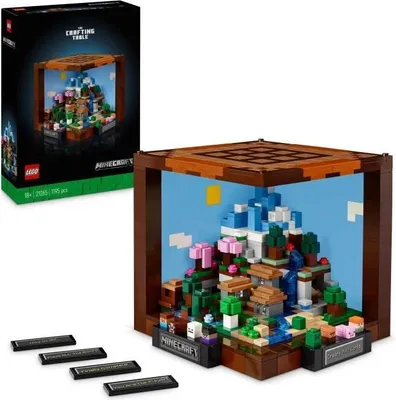 Produktbild von LEGO Minecraft 21265 Die Werkbank Bau- und Erkundungsset Geschenk für Erwachsene