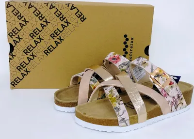 Produktbild von supremo softrelax Damen Fußbett Pantolette rosa-bunt 39