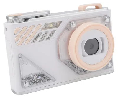 Obrázek produktu pro Digitální fotoaparát 1080p HD, 48 MP, 8× zoom, přední a zadní objektiv, 2 objektivy, přenosný, kompaktní, automatické zaostřování, pro studenty, bílý