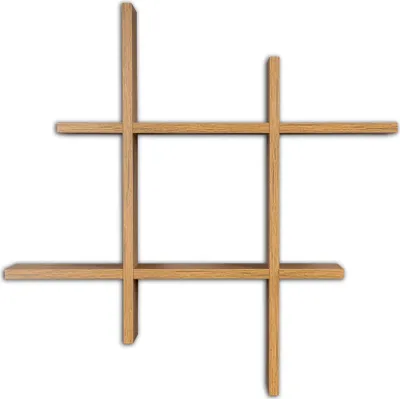 Produktbild von levandeo Hashtag Regal 75x75cm Wandregal Holz Wildeiche Bücherregal Hängeregal