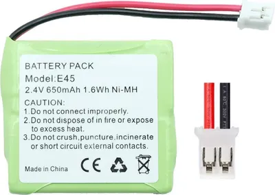 Produktbild von 2,4 Volt  650 mAh NIMH Akku kompatibel mit Telekom T-Com Sinus A201 Telefon Akku