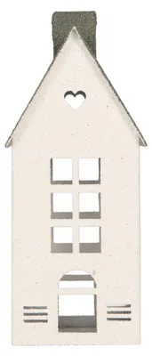 Produktbild von Clayre & Eef Dekorationsfigur Haus 11x11x29 cm Weiß Metall